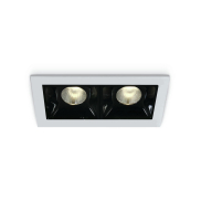 ONE Light Shop Square Boxes - inbouwspot - 75 x 45 mm, 66 x 36 mm inbouwmaat - 2 x 2W dimbare LED incl. - wit