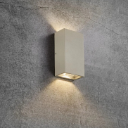 Nordlux Rold Hoek - buiten wandverlichting - 9 x 16 x 5,5 cm - 2 x 5W LED incl. - IP54 - taupe
