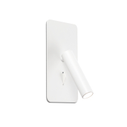 Faro Suau - inbouw wandverlichting met schakelaar - 9,5 x 17 cm - 3W LED incl. - mat wit