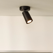 Lucide Xyrus - opbouwspot - 9 x 12,5 x 9 cm - 5W dimbare LED incl. - dim to warm - zwart