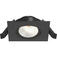 Artdelight Dublin - inbouwspot - 83 x 83 mm, Ø 68 mm inbouwmaat - 6W dimbare LED incl. - zwart