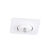 Dobac Yuca Square Tilted - inbouwspot 1L - 55 x 55mm, Ø 45 mm inbouwmaat - 3W LED incl. - wit