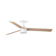 Faro Rudder Tek 3 L - plafondventilator met licht en inbouwrozet - Ø 132 cm - mat wit - 2700K