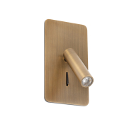 Faro Suau - inbouw wandverlichting met schakelaar - 9,5 x 17 cm - 3W LED incl. - brons