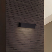 Nova Luce Allure - buiten wandverlichting - 22 x 5,5 x 5,3 cm - 8W LED incl. - IP65 - zandzwart