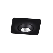 Dobac Yuca Square Tilted - inbouwspot 1L - 55 x 55 mm, Ø 45 mm inbouwmaat - 3W LED incl. - zwart
