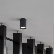 Nova Luce Dara - buiten plafondverlichting - Ø 8 x 11 cm - 9W LED incl. - IP54 - donker antraciet