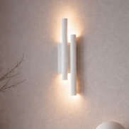 Nova Luce Paron - wandlamp - 5,5 x 38 x 7 cm - 15W LED incl. - zandwit