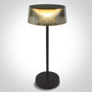 ONE Light Portable Table Lights - oplaadbare tafellamp - Ø 15,4 x 37 cm - 2W dimbare LED incl. - IP44 - zwart