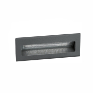 Nova Luce Krypton - inbouw wandverlichting - 13,5 x 8 x 5,5 cm - 3W LED incl. - IP54 - donkergrijs