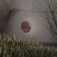 Nova Luce Pan - buiten wandverlichting - Ø 15 x 7 cm - 9W LED incl. - IP54 - corten