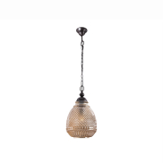 Nova Luce Toulon - hanglamp - Ø 27 x 120 cm - amber