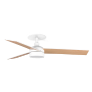 Faro Rudder S - plafondventilator met licht en inbouwrozet - Ø 106 cm - mat wit