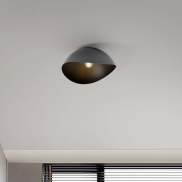 Nova Luce Opsi - plafondlamp - Ø 50 x 24 cm - zandzwart