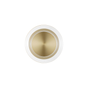 Nova Luce Airida - wandlamp - Ø 17 x 6 cm - 8W LED incl. - messing goud