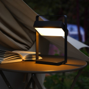 Nordlux Saulio Solar - tafellamp met oplaadbare lichtbron via zonne-energie - 3 stappen dimmer - 3,5W LED incl. - 23,6 x 17 x 10,7 cm - IP44 - zwart