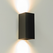 Artdelight Dante - wandverlichting - 6,7 x 6,7 x 15,4 cm - mat zwart