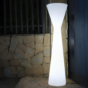 New Garden Konika - buiten vloerlamp - Ø 46 x 170 cm - 20W LED incl. - IP65 - wit - koel witte lichtkleur