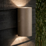 Nordlux Rold Rond - buiten wandverlichting - 9 x 16 x 5,5 cm - 2 x 5W LED incl. - IP54 - taupe