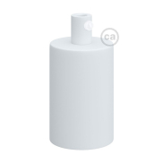 Creative Cables - E27 fitting met cilindervormige metalen kabelhouder - Ø 4,2 x 6,2 cm - wit
