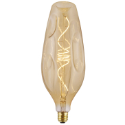 Daylight Italia Bumped Bottle LED lamp - Ø 11 x 30,7 cm - E27 - 5W dimbaar - 1800K - amber