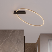 Nova Luce Kiklos - plafondlamp - Ø 64 x 30 cm - 30W dimbare LED incl. - messing goud