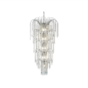 Searchlight Waterfall - luster - Ø 58 x 160 cm - chroom