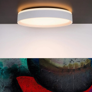 Lucide Nuria - plafondverlichting - Ø 30 x 7,5 cm - 18W LED incl. - 3 stappen dimbaar - wit