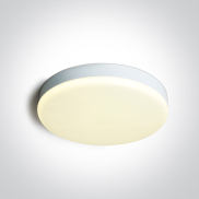 ONE Light Plafo - plafondverlichting - Ø 26 x 5,5 cm - 26W LED incl. - IP65 - wit