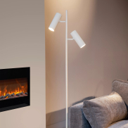 Lucide Clubs - vloerlamp - Ø 22 x 140 cm - wit
