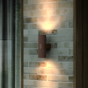 Nordlux Kyklop Ripple - wandverlichting -  8,6 x 25,4 cm - roestig
