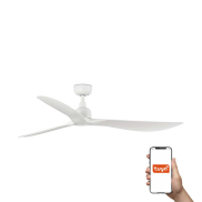 Faro Outwood L Tuya Smart - plafondventilator - Ø 150 cm - IP44 - mat wit
