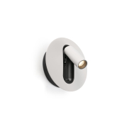 Faro Timit - bedlamp met usb poort - 5,3 x 11,2 x 3 cm - 4,5W LED incl. - mat wit en gestructureerd zwart