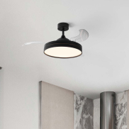 Nova Luce Nevma - plafondventilator met licht en afstandsbediening - Ø 107 x 49 cm - 36W LED incl. - mat zwart