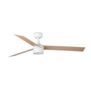 Faro Rudder Tek 3 L - plafondventilator met licht - Ø 132 cm - mat wit - 2700K