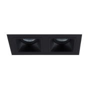 Maxlight Hit - inbouwspot 2L - 215 x 115 mm, 195 x 95 mm inbouwmaat - zwart