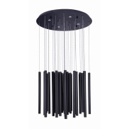Maxlight Organic - hanglamp - Ø 62 x 180 cm - 33 x 1W + 4 x 3W dimbare LED incl. - zwart