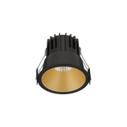 Nova Luce Luela - inbouwspot - Ø 85 mm - inbouwmaat 75 mm - 13W LED incl. - zwart en goud - 4000K