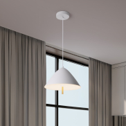 Nova Luce Oros - hanglamp - Ø 40 x 150 cm - 17W LED incl. - zandwit