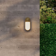 Nova Luce Arrow - buiten wandverlichting - 10 x 24 x 9 cm - 9W LED incl. - IP65 - messing goud