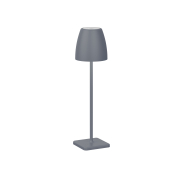 Nova Luce Colt - tafellamp met usb-poort - Ø 11 x 38 cm - 2W dimbare LED incl. - IP54 - basaltgrijs