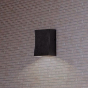 Nova Luce Boxy - buiten wandverlichting - 6,5 x 9 x 3,8 cm -  3W LED incl. - IP65 - donker antraciet