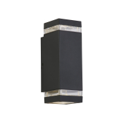 Searchlight Austin - buiten wandlamp - 8 x 24 cm - IP44 - grijs