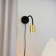 Nordlux Explore Flex - wandlamp met flexibele leesarm - Ø 5,5 x 8 x 35,5 cm - IP20 - messing