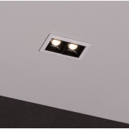 Nova Luce Akira - inbouwspot - 7,1 x 7,2 cm - 72 x 41 mm inbouwmaat - 5W LED incl. - zwart - warm wit