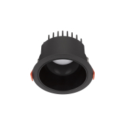 Nova Luce Luela - inbouwspot - Ø 11,5 cm - inbouwmaat Ø 10,5cm - 20W LED incl. - zwart