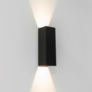 Artdelight Vegas - wandlamp - 8 x 8 x 25 cm - 2 x 4W dimbare LED incl. - IP65 - zwart