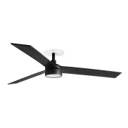 Faro Rudder L - plafondventilator met licht en inbouwrozet - Ø 132 cm - mat zwart