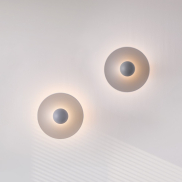 Nova Luce Edem - wandlamp - Ø 25 x 11 cm - 9W LED incl. - blauwgrijs