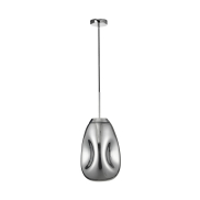 Nova Luce Lava - hanglamp - Ø 22 x 120 cm - chroom